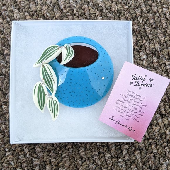 Tatty Devine Still Life Plant Brooch - Picture 1 of 4